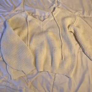 cream sweater
